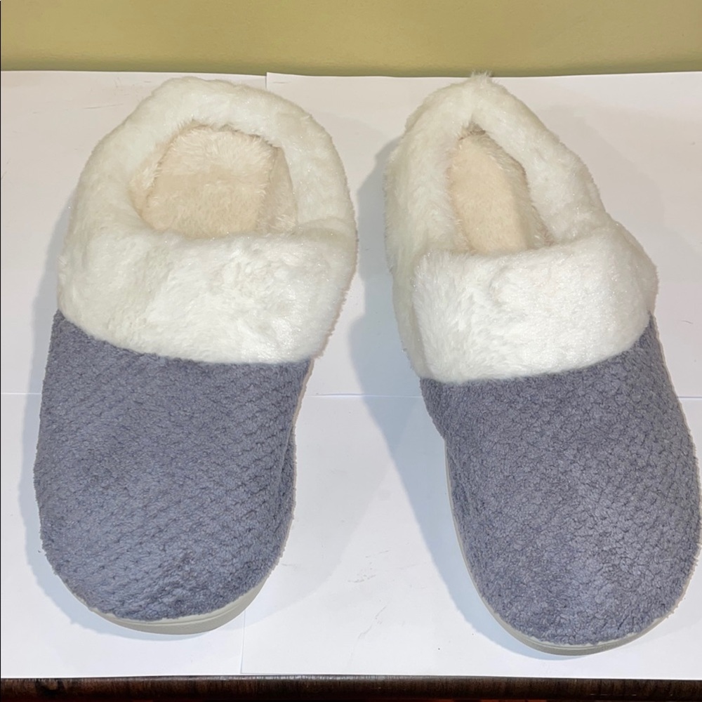 Cozy Gray and Cream Slippers